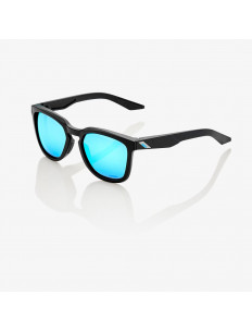 100% Okulary HUDSON Matte Black HIPER Blue Multilayer Mirror