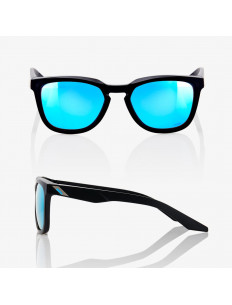 100% Okulary HUDSON Matte Black HIPER Blue Multilayer Mirror 2