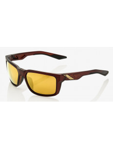 100% Okulary DAZE Soft Tact Rootbeer Flash Gold Lens