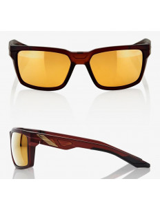 100% Okulary DAZE Soft Tact Rootbeer Flash Gold Lens 2