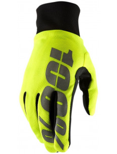 100% Rękawiczki BRISKER HydroMatic Neon Yellow