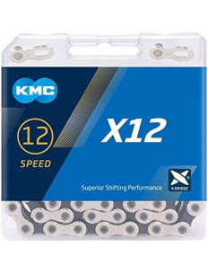 KMC Łańcuch X12 Silver/Black 126 ogniw 12rz - Box