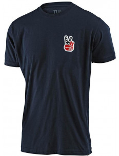 TROY LEE PEACE OUT t-shirt navy