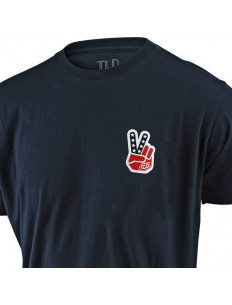 TROY LEE PEACE OUT t-shirt navy 2