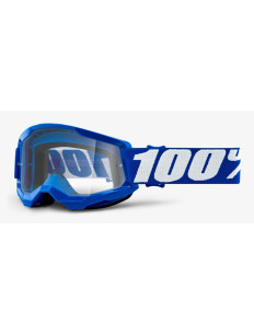 100% gogle STRATA - JUNIOR Blue  (Szyba Przezroczysta Ant-Fog, LT 88%-92%)