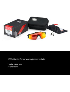 100% okulary HYPERCRAFT MATTE BLACK/HIPER RED LENS 2