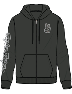 TROY LEE DESIGNS Bluza ZipUp Peace Out Black