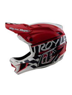 TROY LEE DESIGNS Kask D4 Polyacrylite MIPS Fifty-50 White Red