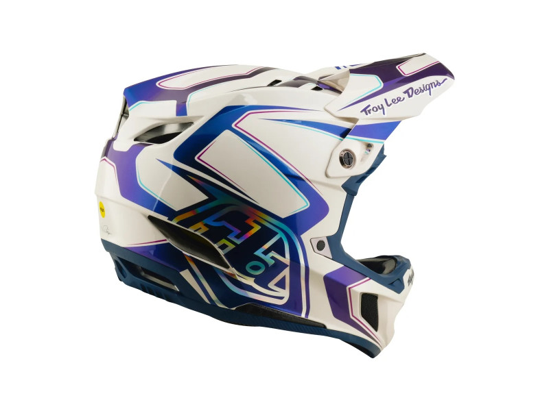 TROY LEE DESIGNS Kask D4 Composite MIPS Flared White Indigo